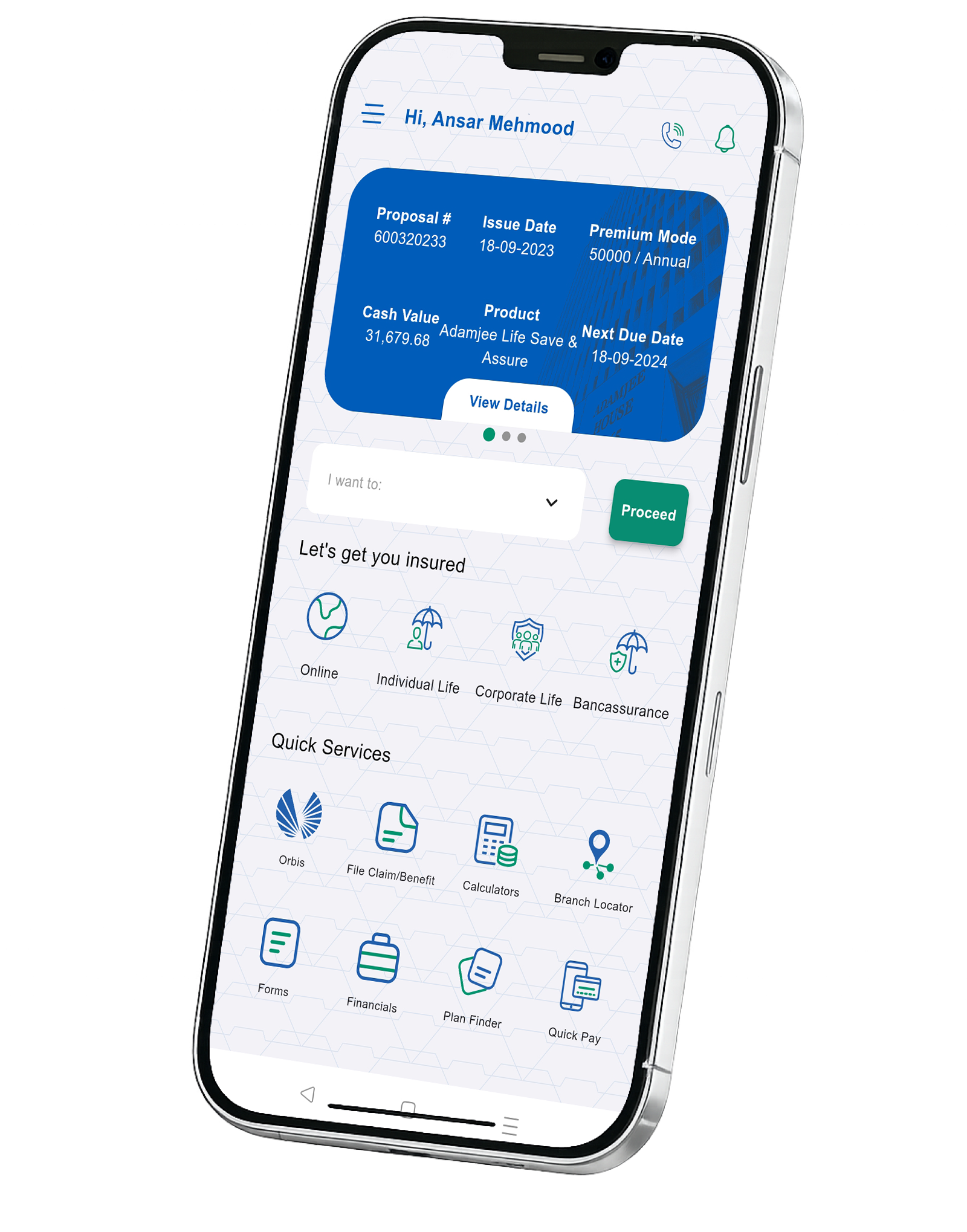 Mobile App Screen